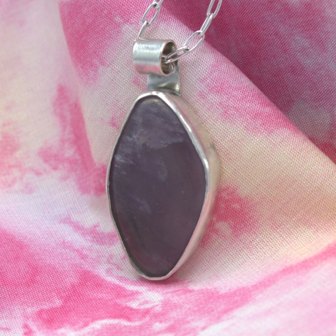 Amethyst pendant sterling silver