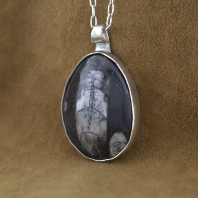 orthoceras pendant sterling silver