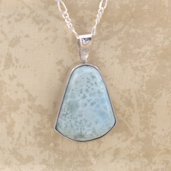 larimar pendant sterling silver