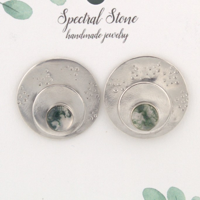 green moss earrings
