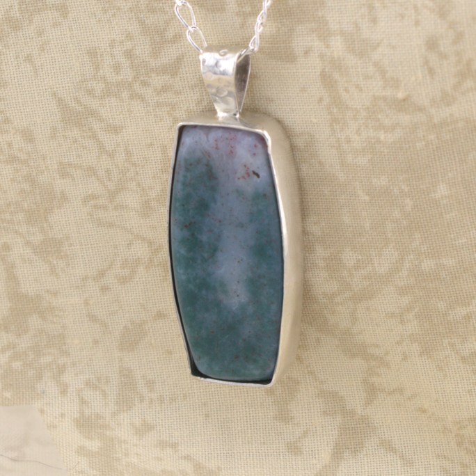 green moss agate pendant