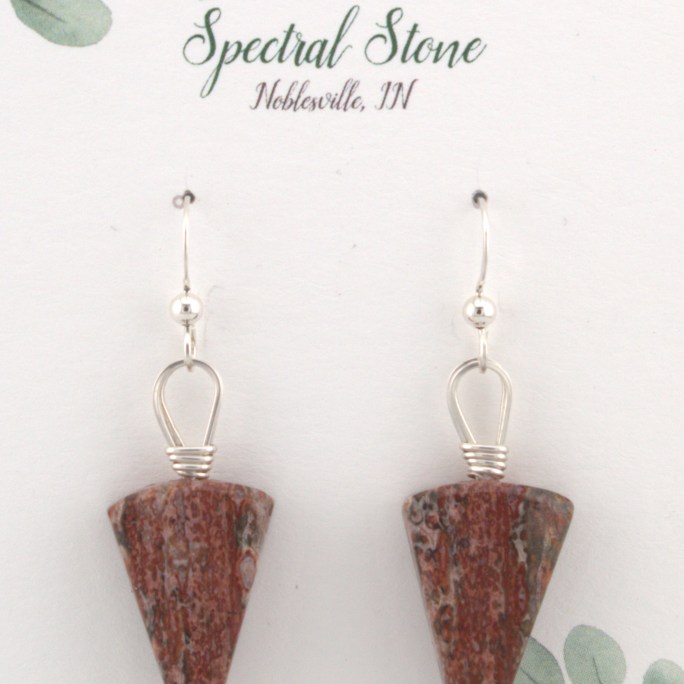 leopard skin rhyolite earrings