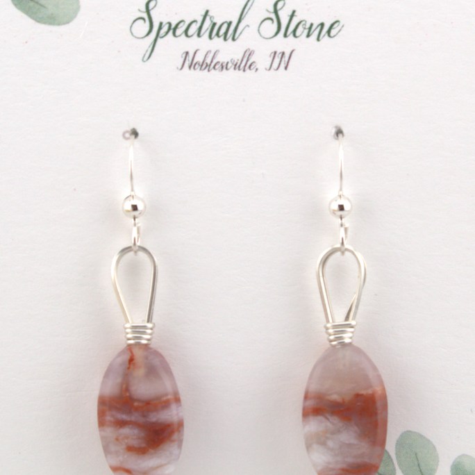 Red Velvet agate earrings