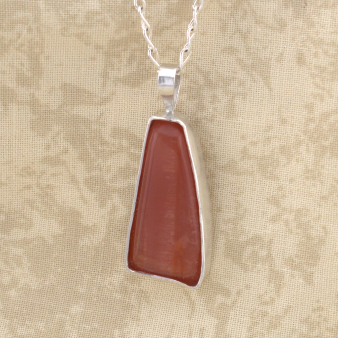 carnelian pendant sterling silver