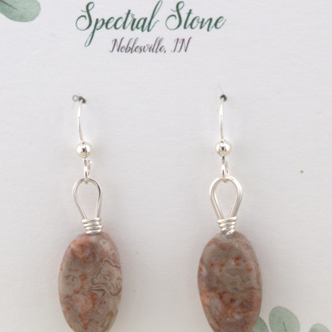 monkey face jasper earrings sterling silver