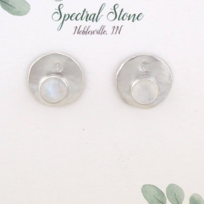 moonstone earrings sterling silver