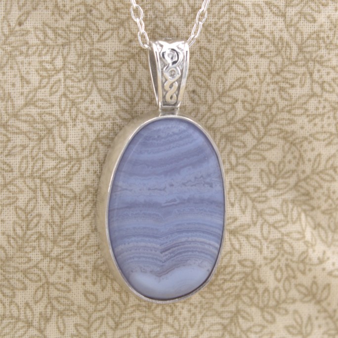 blue lace agate pendant