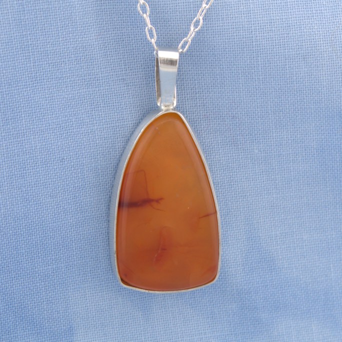 carnelian pendant sterling silver