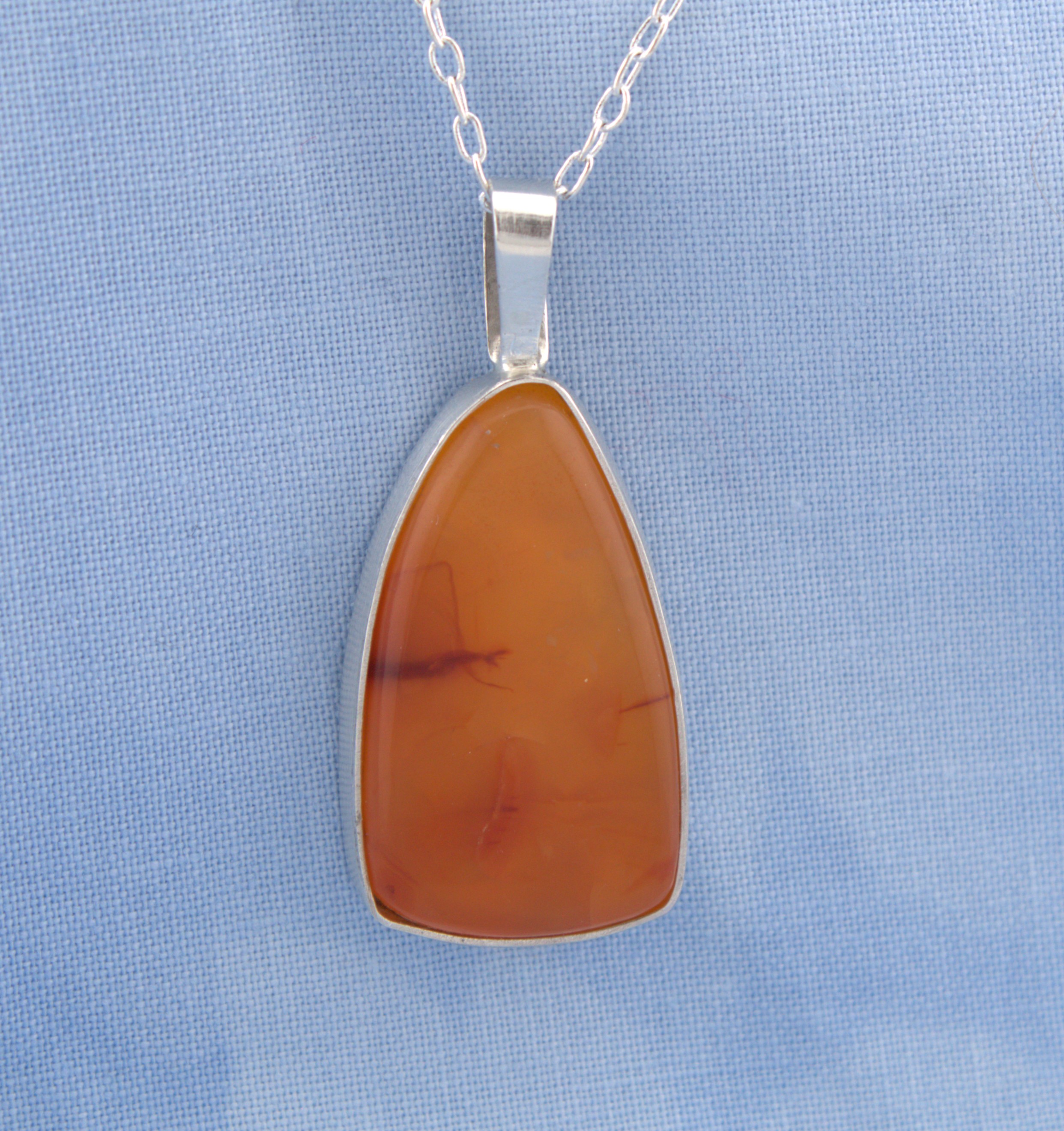 carnelian pendant sterling silver