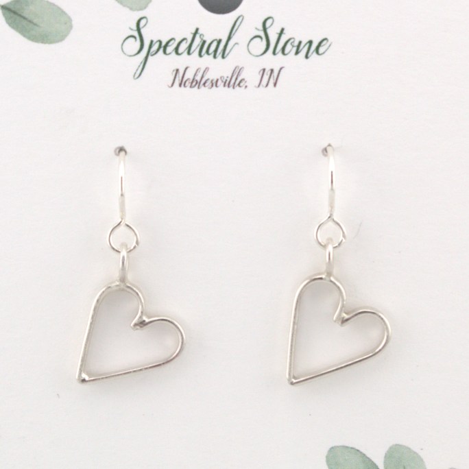 sterling silver heart earrings