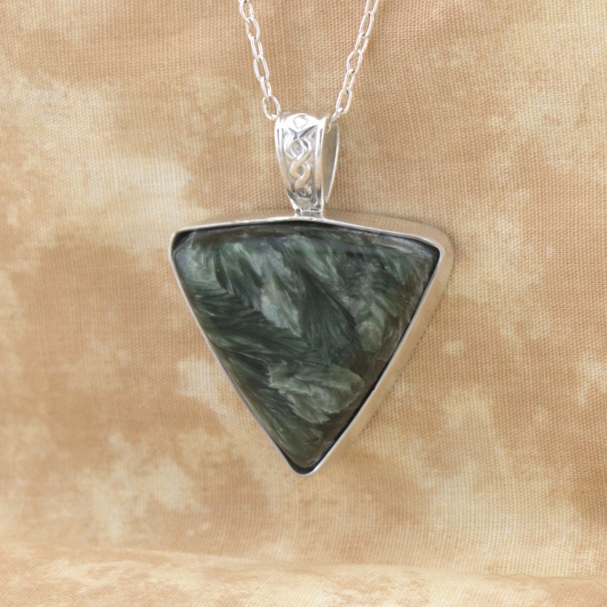 seraphinite pendant sterling silver