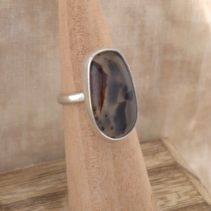 Montana Moss Agate ring sterling silver