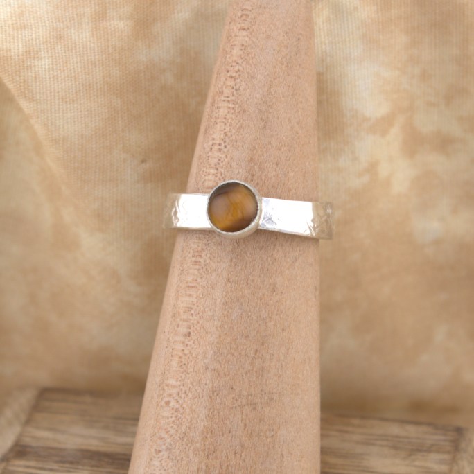 tiger's eye ring sterling silver