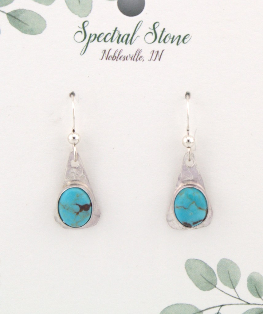 turquoise earrings in sterling siler