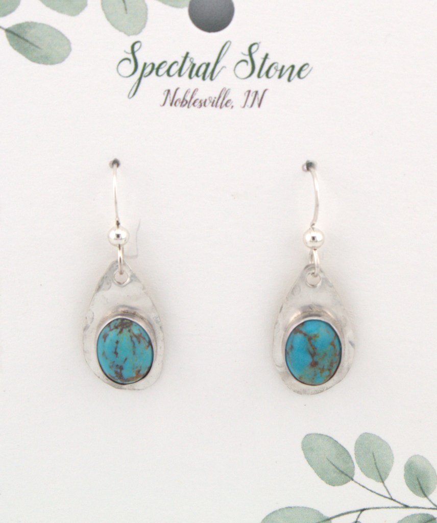 turquoise earrings in sterling silver