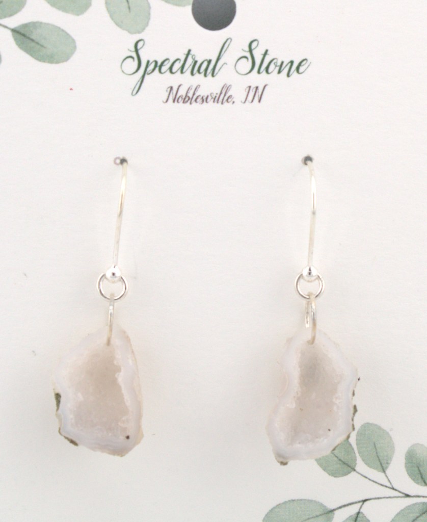 Tabasco geode earrings sterling silver ear wire