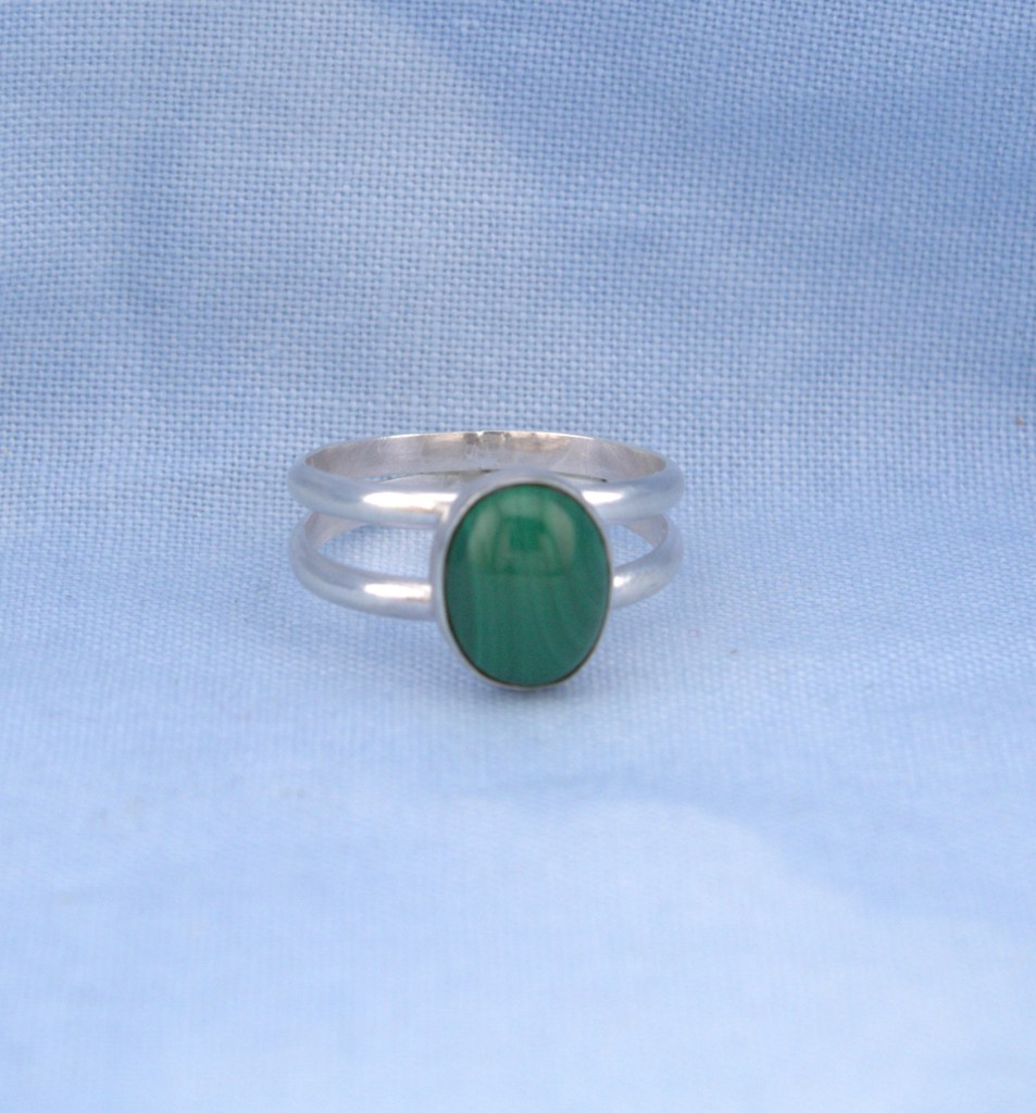 malachite ring sterling silver