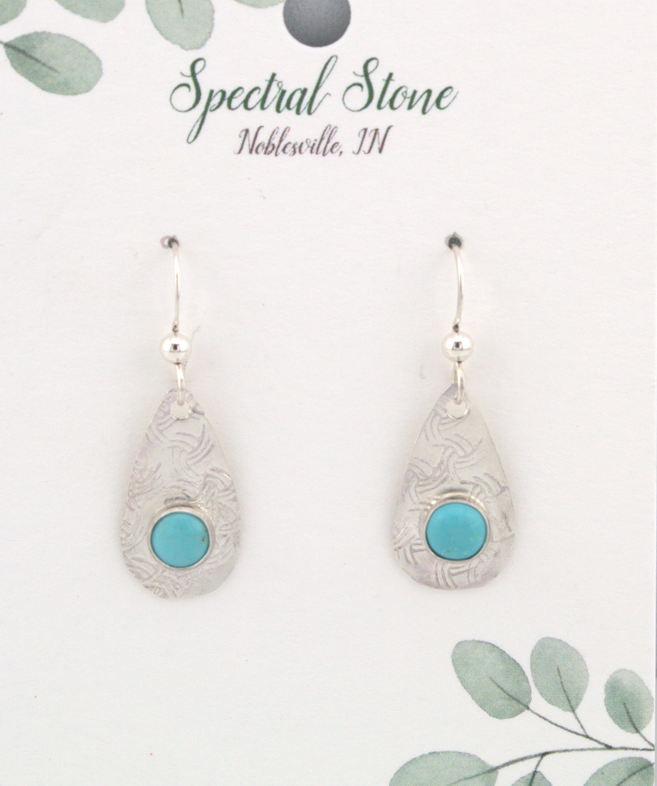 Turquoise earrings sterling silver