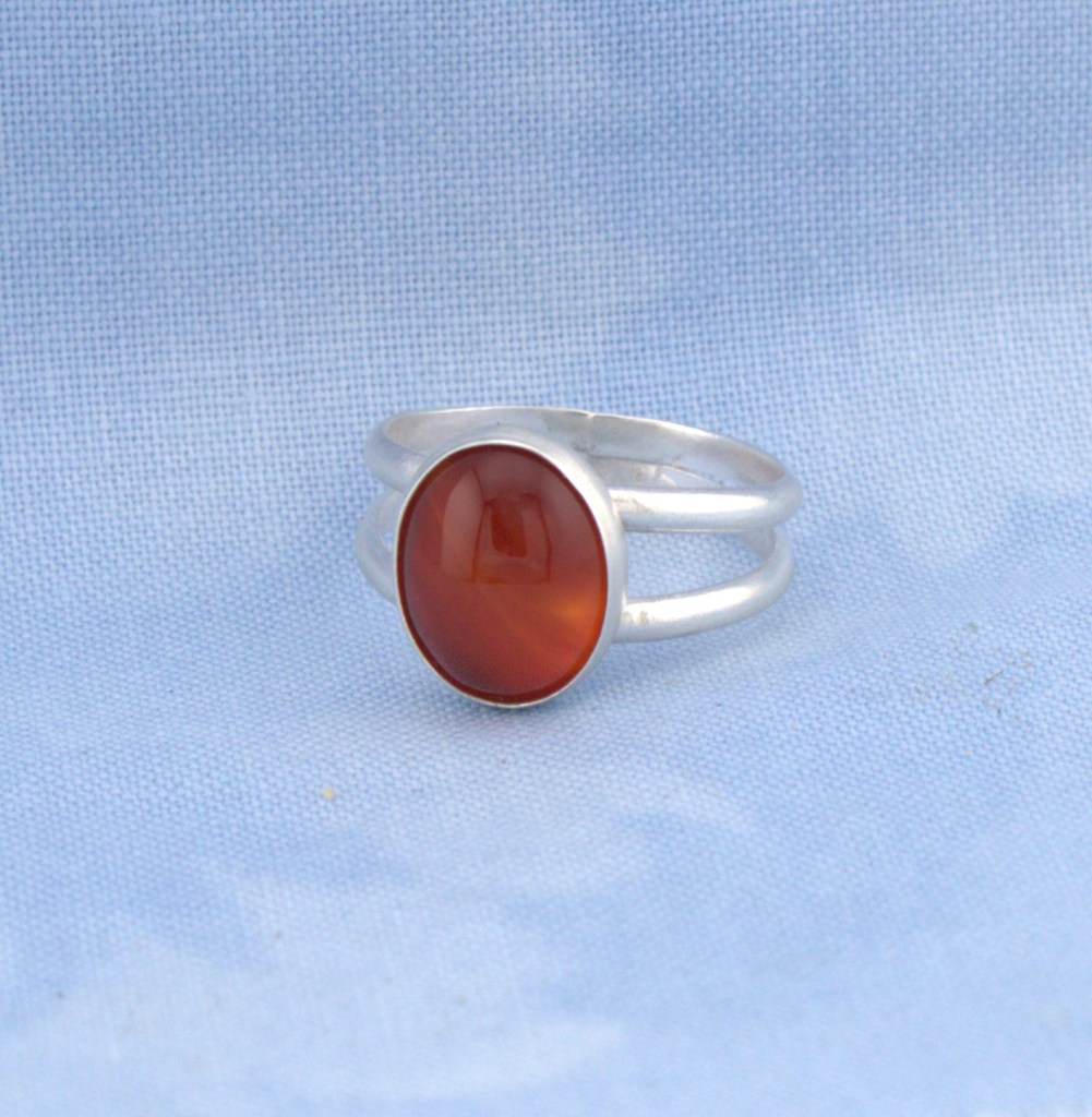 Carnelian ring sterling silver