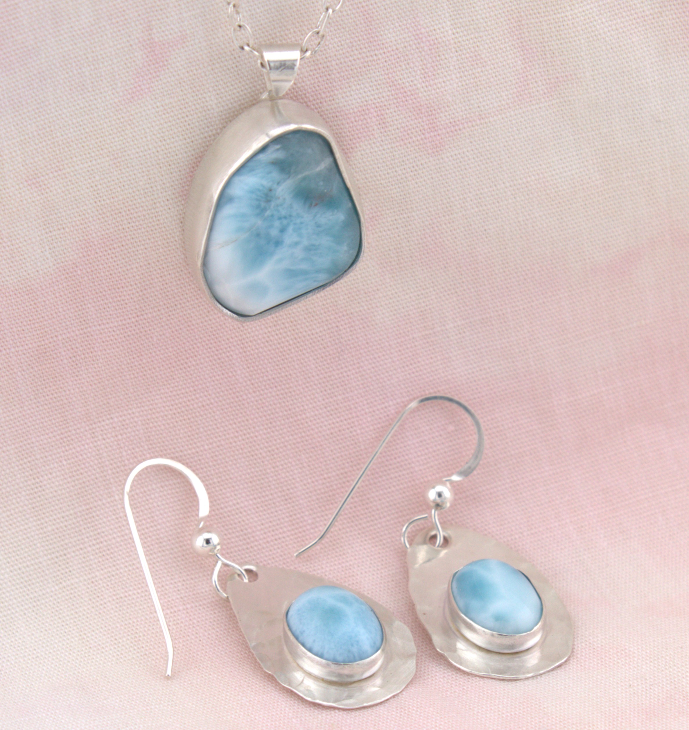 Larimar jewelry set