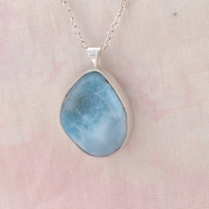 Larimar pendant in Sterling Silver