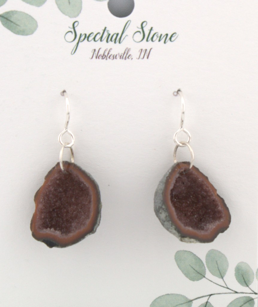 Tabasco geode earrings