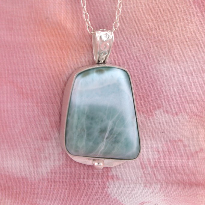 Larimar pendant in sterling silver
