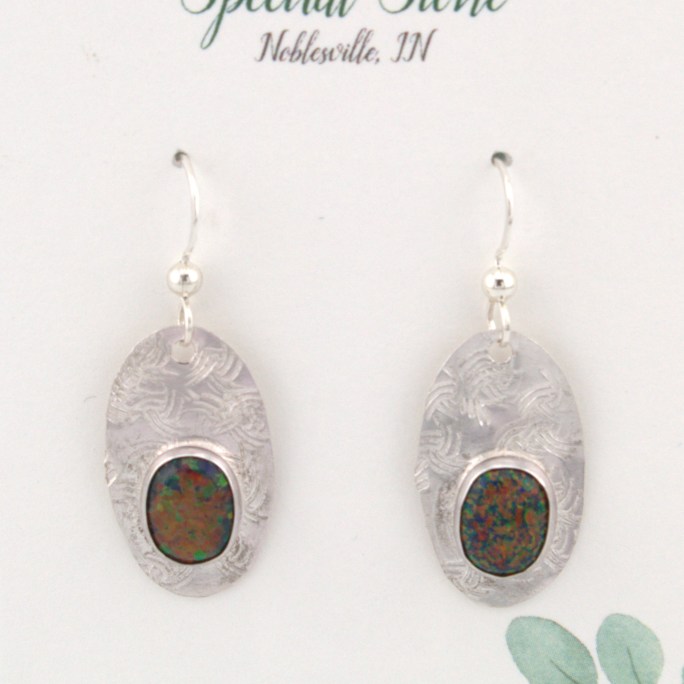 Kyocera black opal earrings