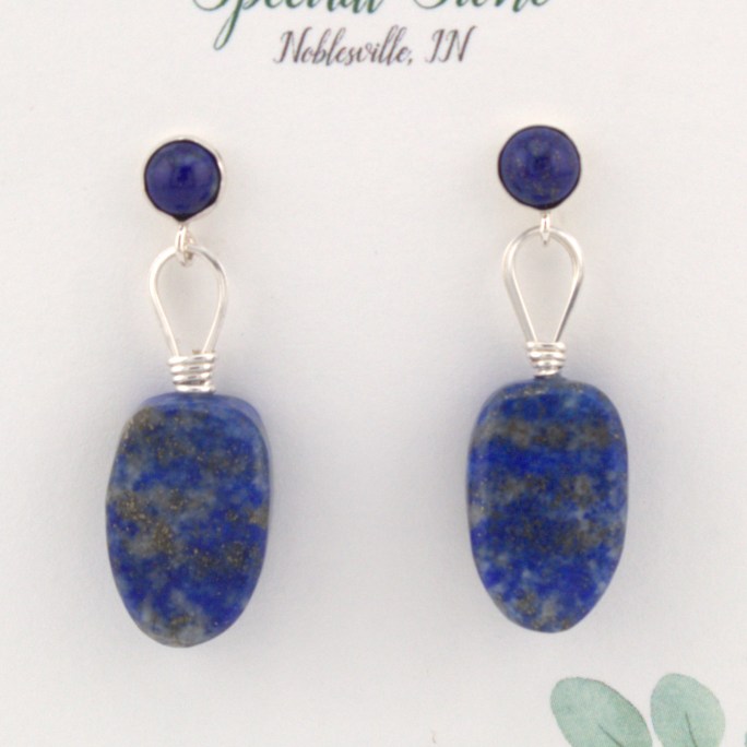Lapis Lazuli earrings sterling silver