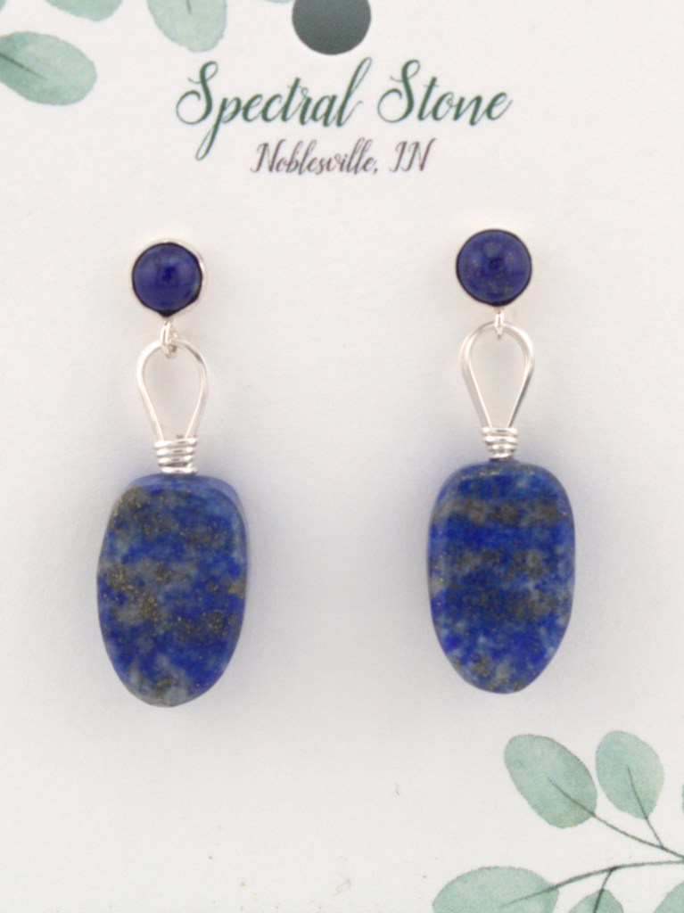 Lapis Lazuli earrings sterling silver
