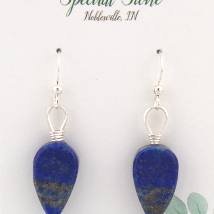 lapis lazuli earrings sterling silver