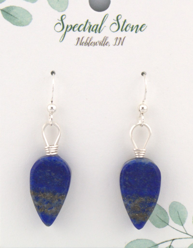 lapis lazuli earrings sterling silver