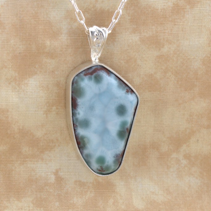 Larimar in sterling silver