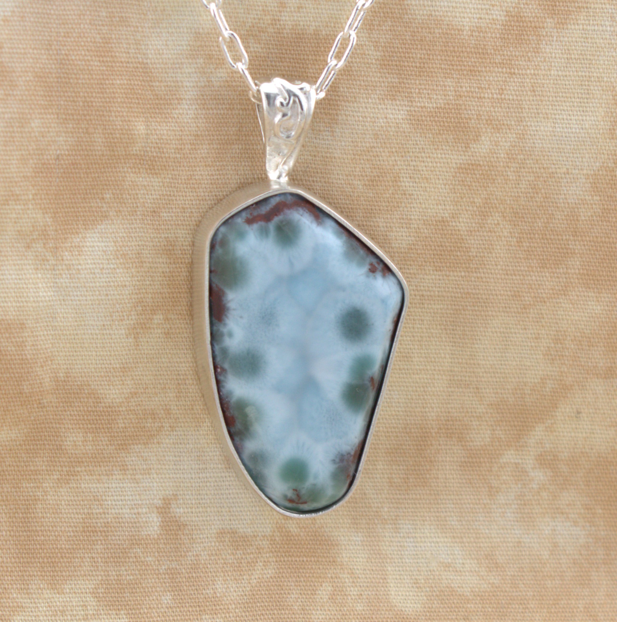 Larimar in sterling silver
