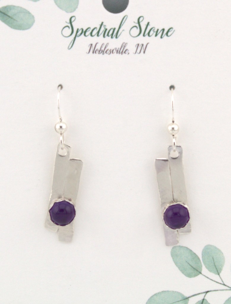 amethyst earrings in sterling silver
