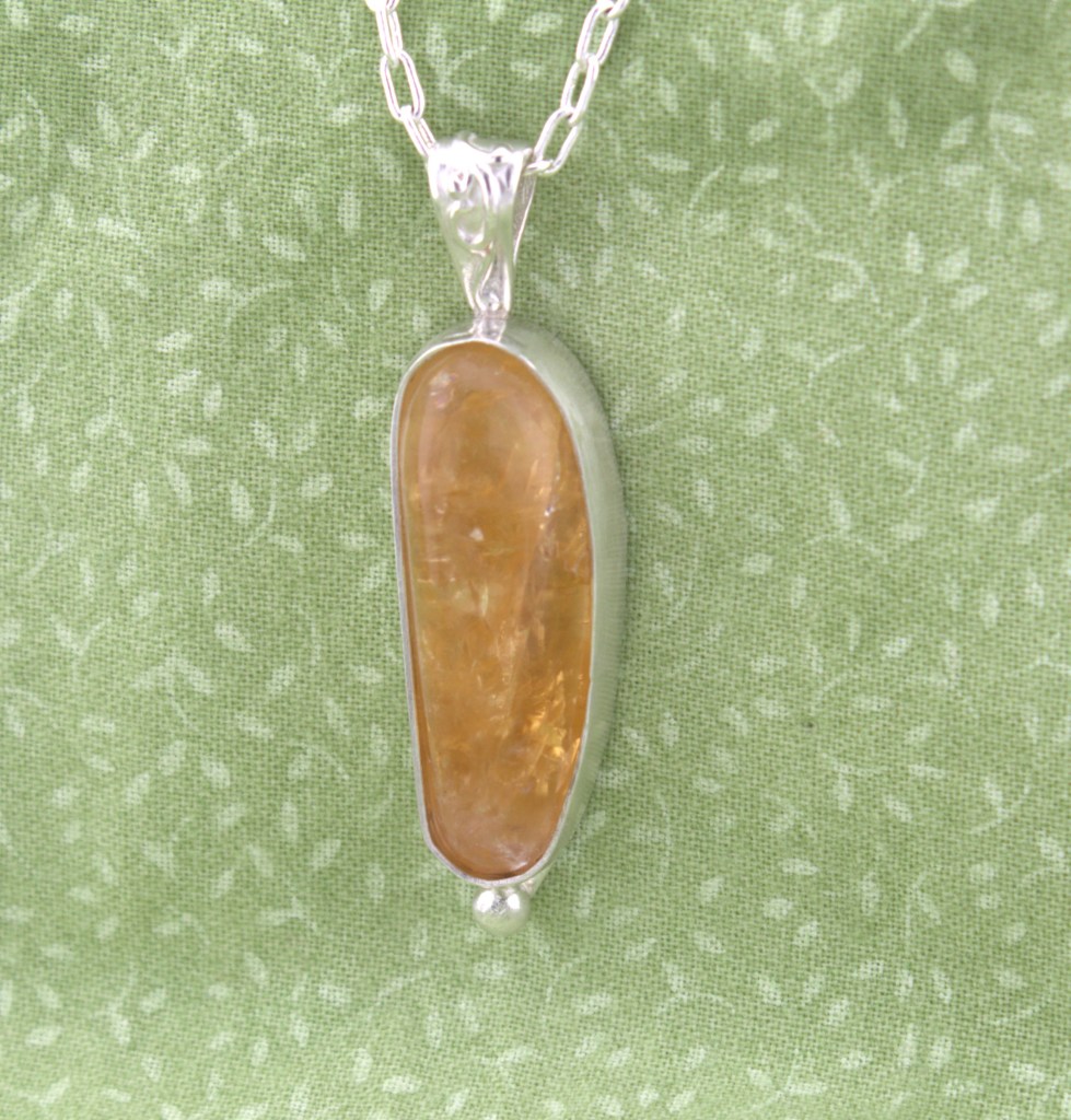 citrine pendant in sterling silver