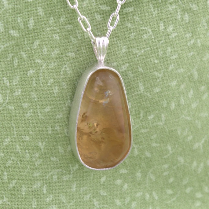 citrine pendant in sterling silver