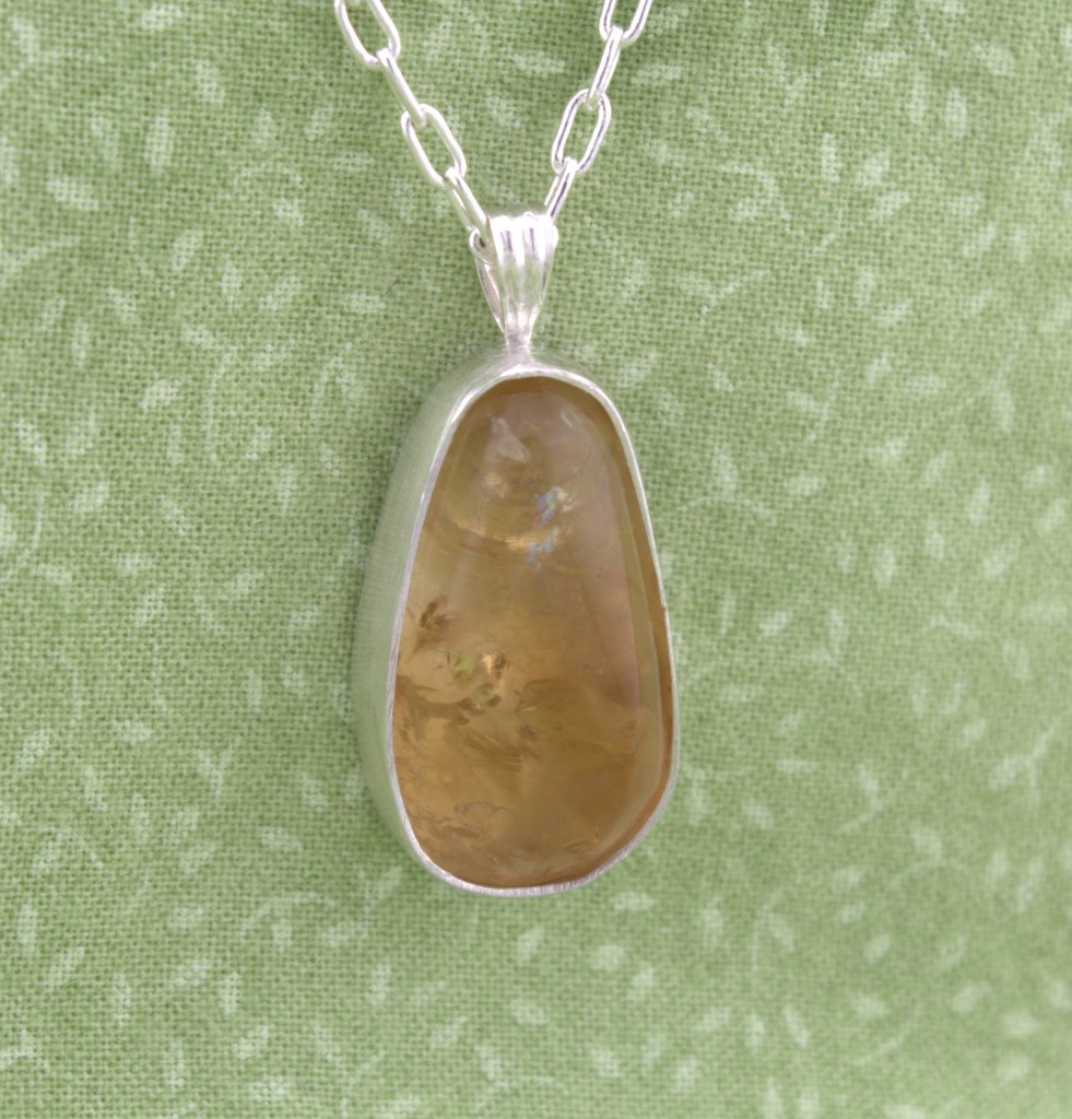 citrine pendant in sterling silver