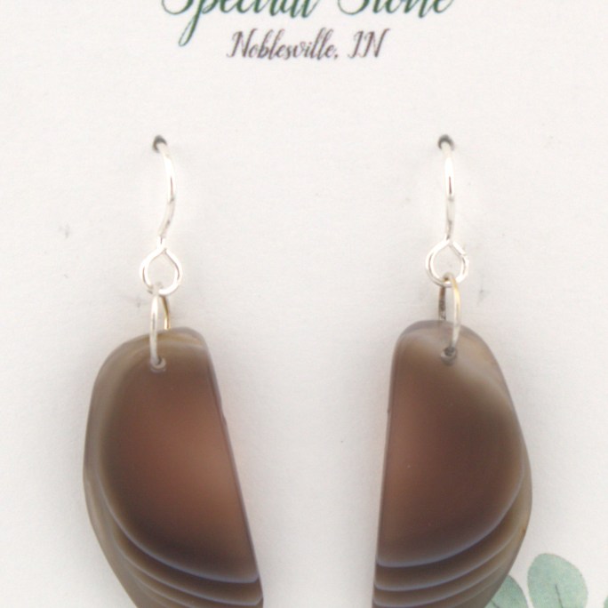 Botswana agate earrings in sterling silver
