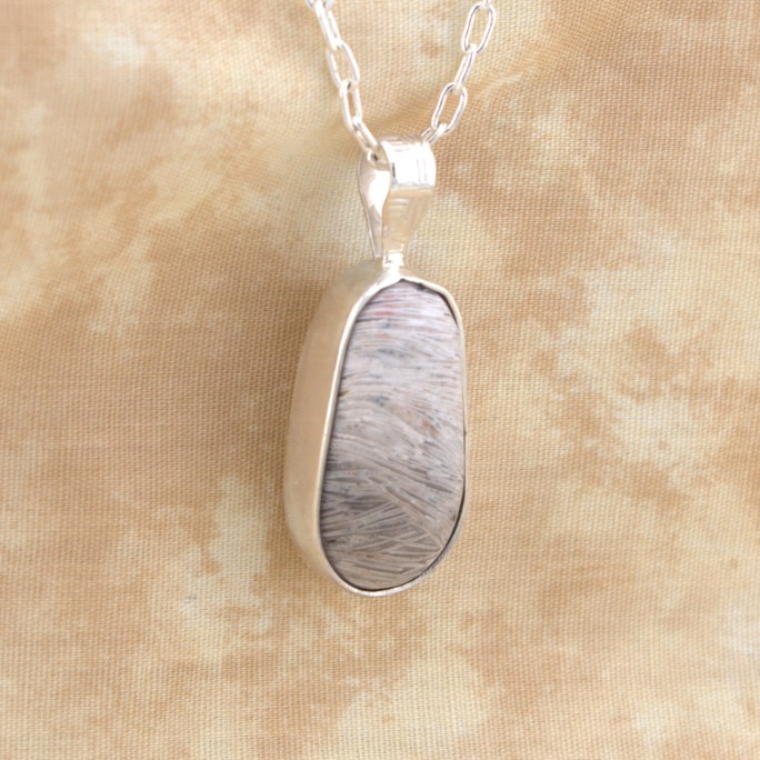lattice lace agate pendant in sterling silver