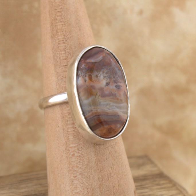 serape jasper ring in sterling silver