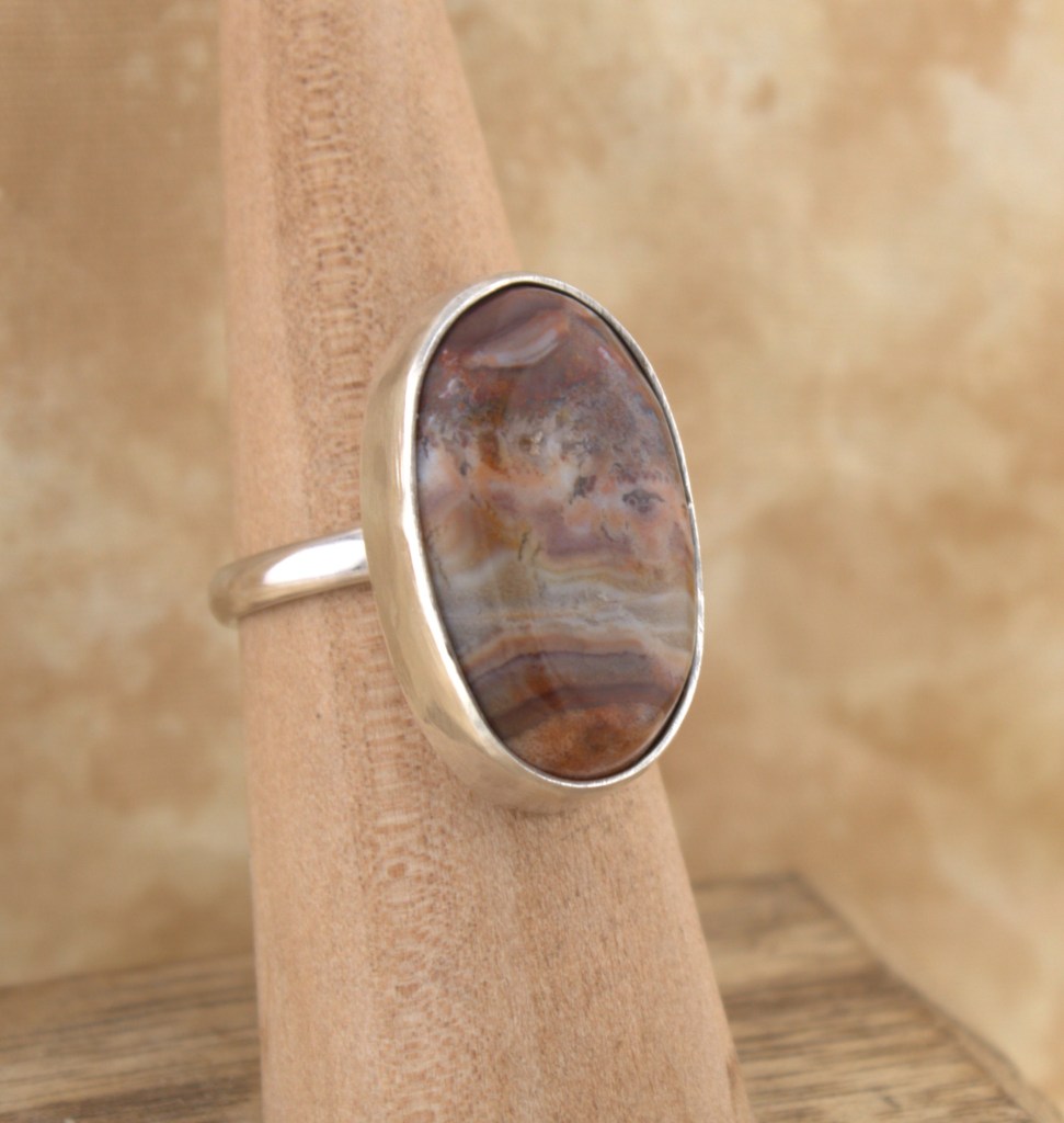 serape jasper ring in sterling silver