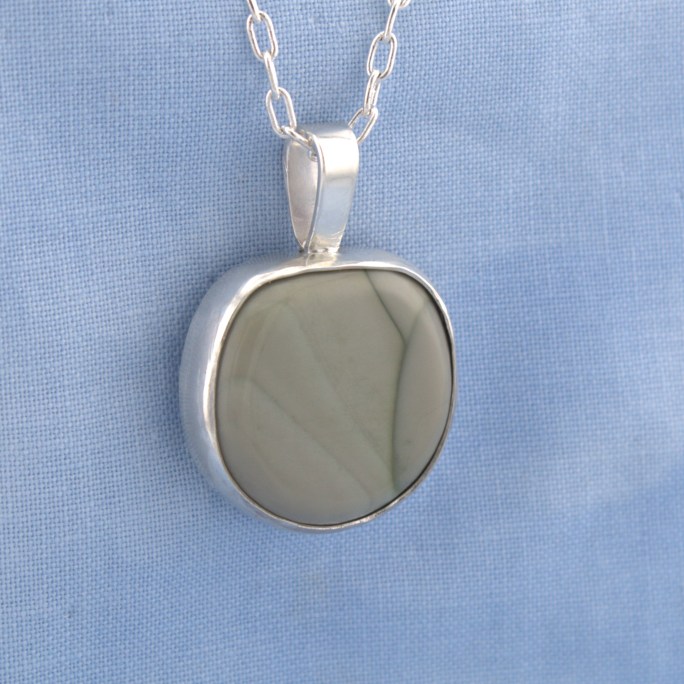 imperial jasper pendant in sterling silver