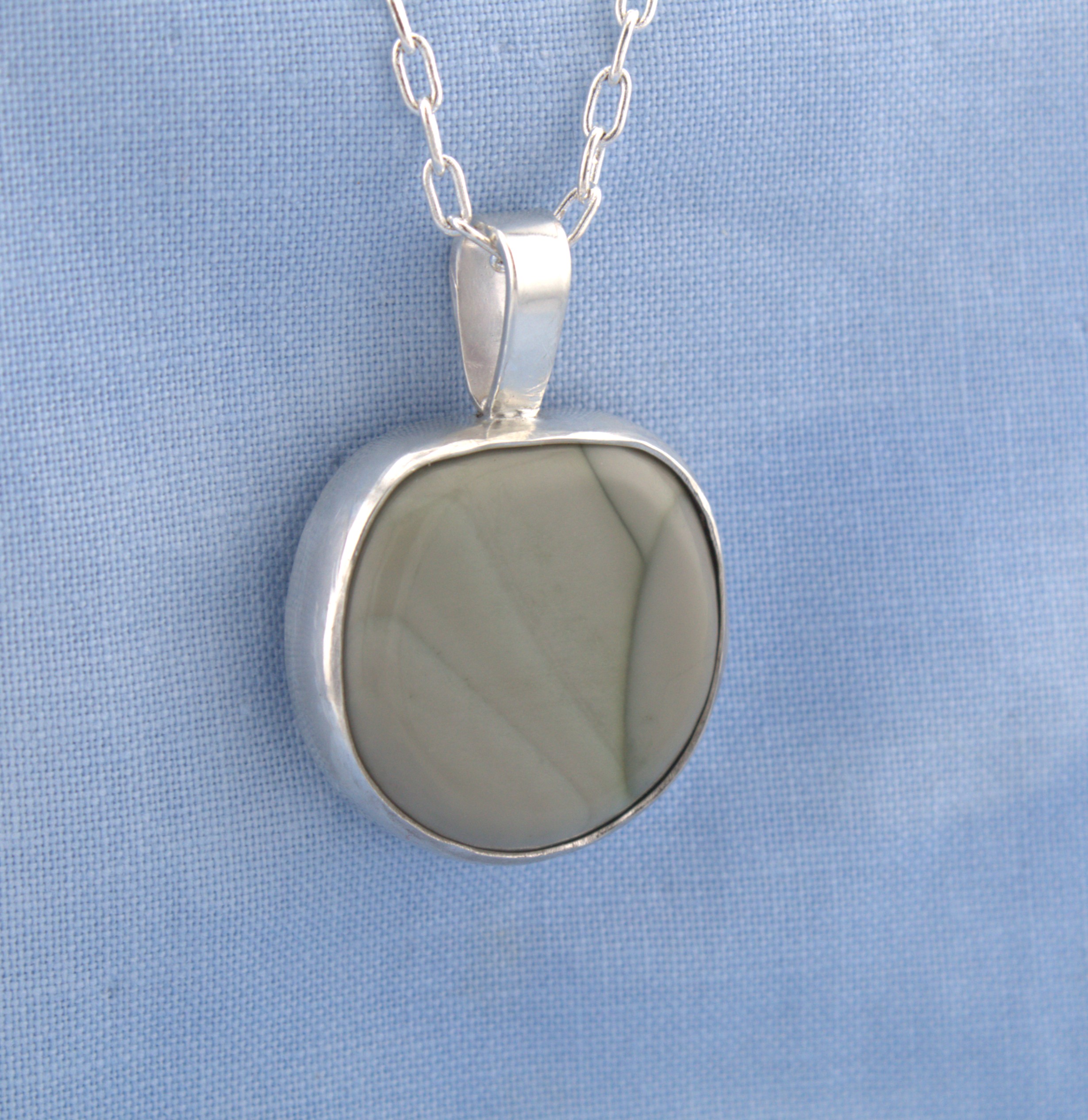 imperial jasper pendant in sterling silver