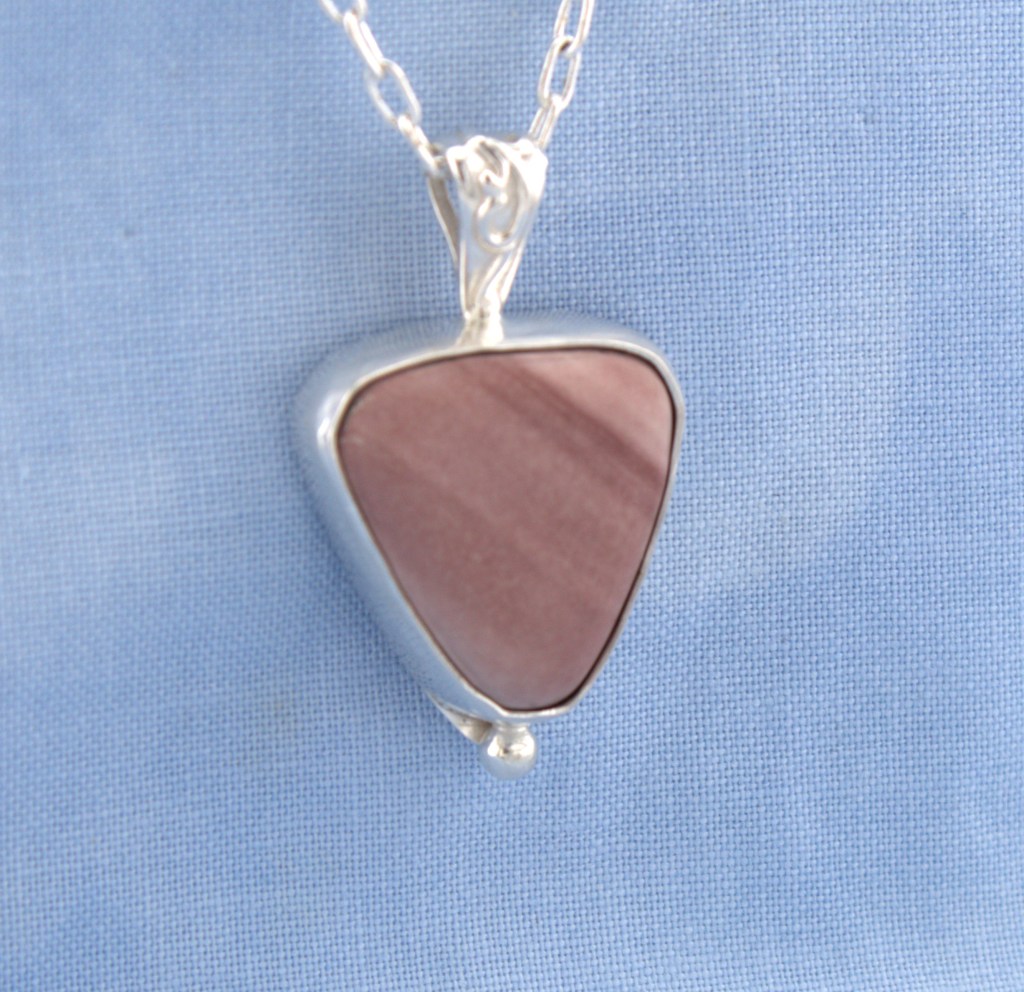 imperial jasper pendant in sterling silver
