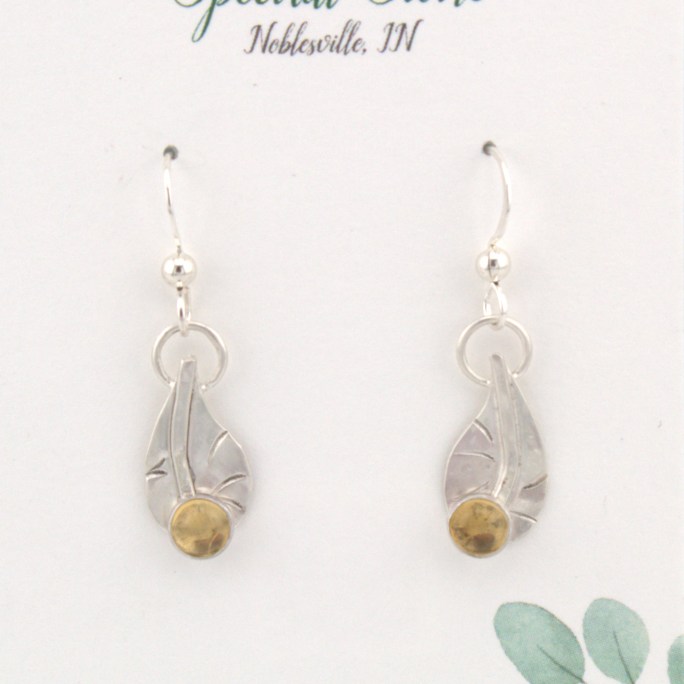 Citrine earrings in sterling silver