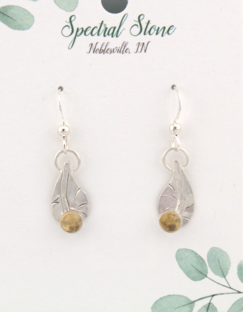 Citrine earrings in sterling silver