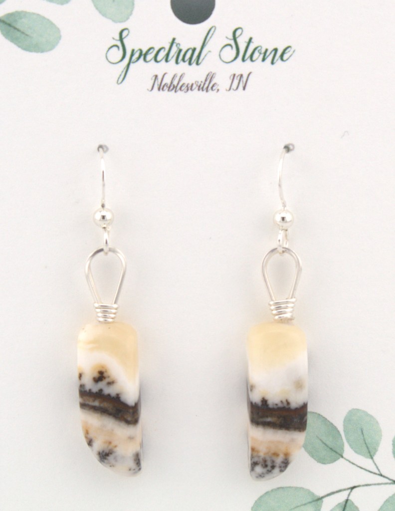 silver lace onyx earrings in sterling silver