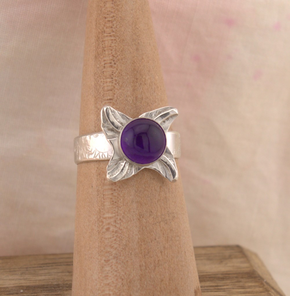 amethyst ring in sterling silver