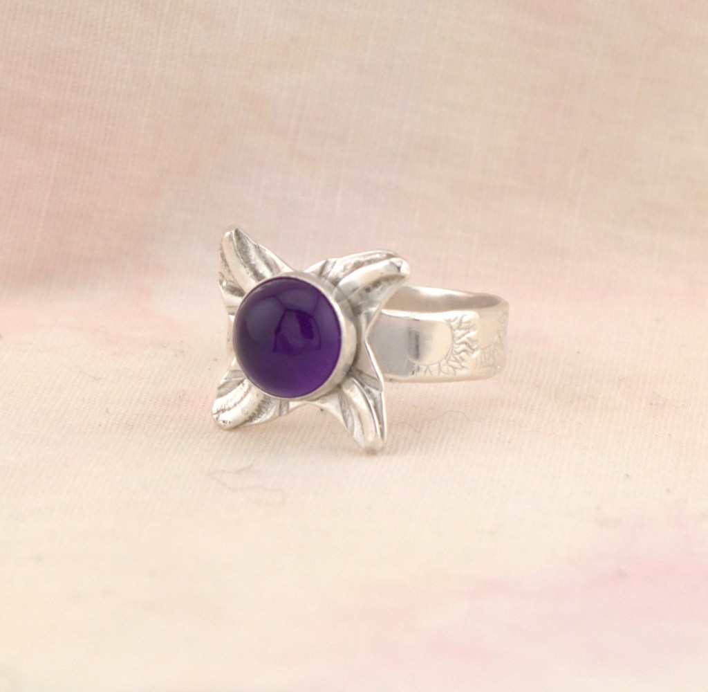 amethyst ring in sterling silver